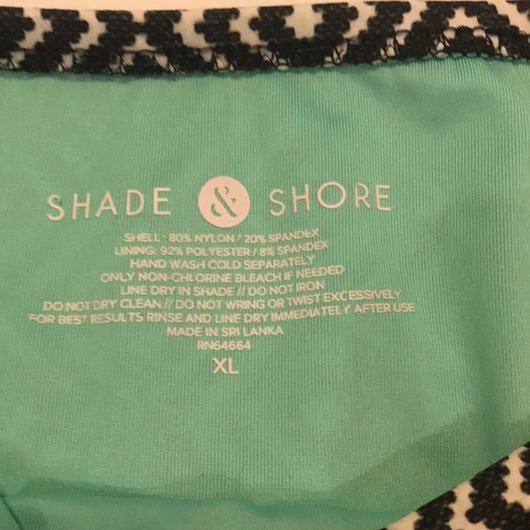 Shade & Shore Bathing Suit Bottoms so stylish !! bikini bottoms w/ print - Picture 3 of 9